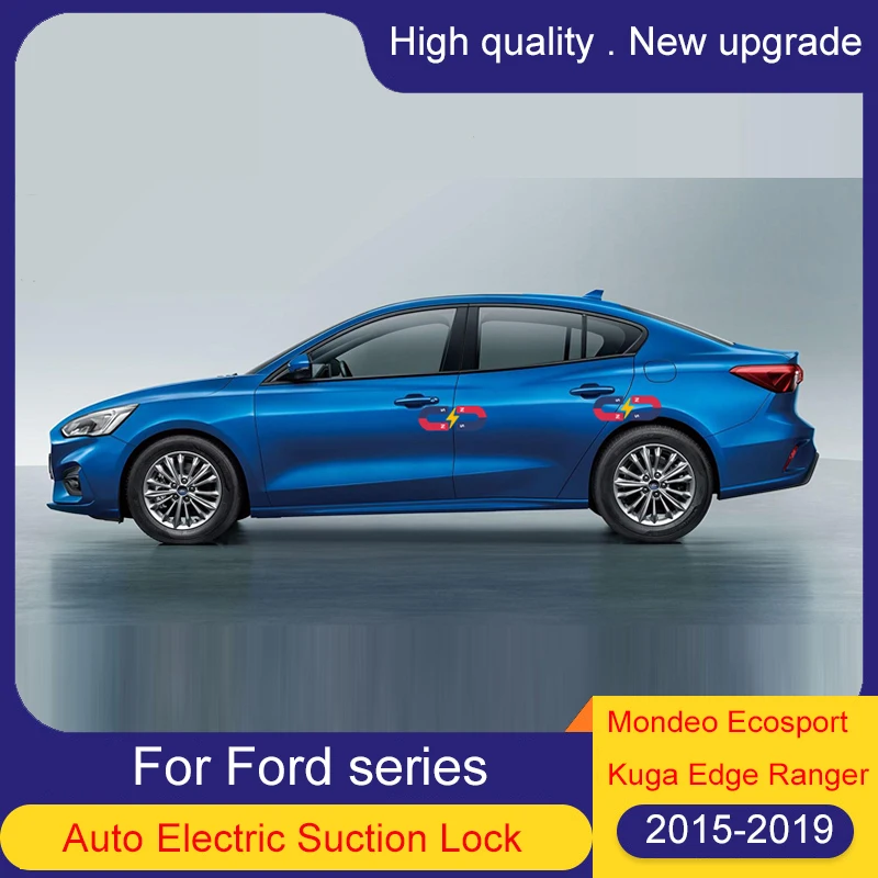 Smart Auto Electric Suction Door Lock For FORD Ranger FOCUS Mondeo HYUNDAI Tucson Soft Close Door Super Silence Car Vehicle Door