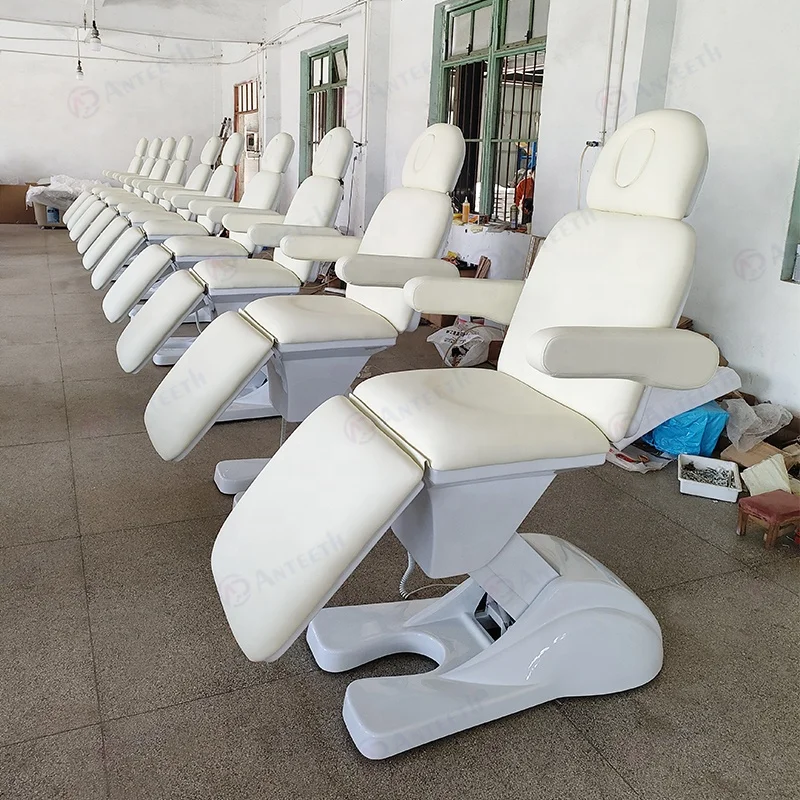 High Quality Spa Furniture Beauty Facial Salon Stretcher Cosmetic Clinic Chair Massage Table 4 Motors Electric Beauty Beds