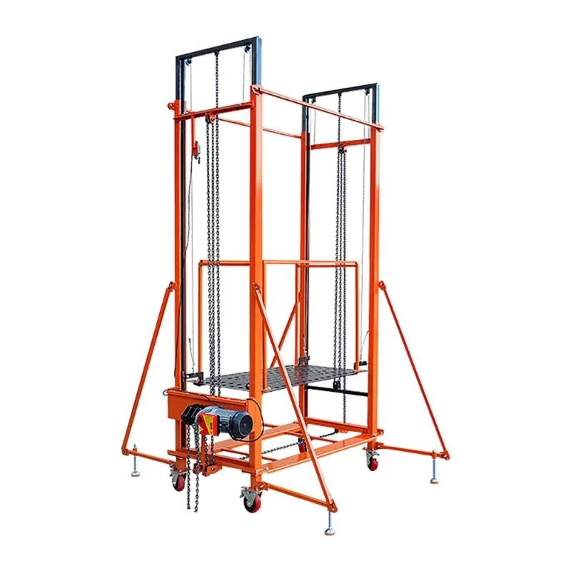 

Electric scaffolding lift for paint wall construction
