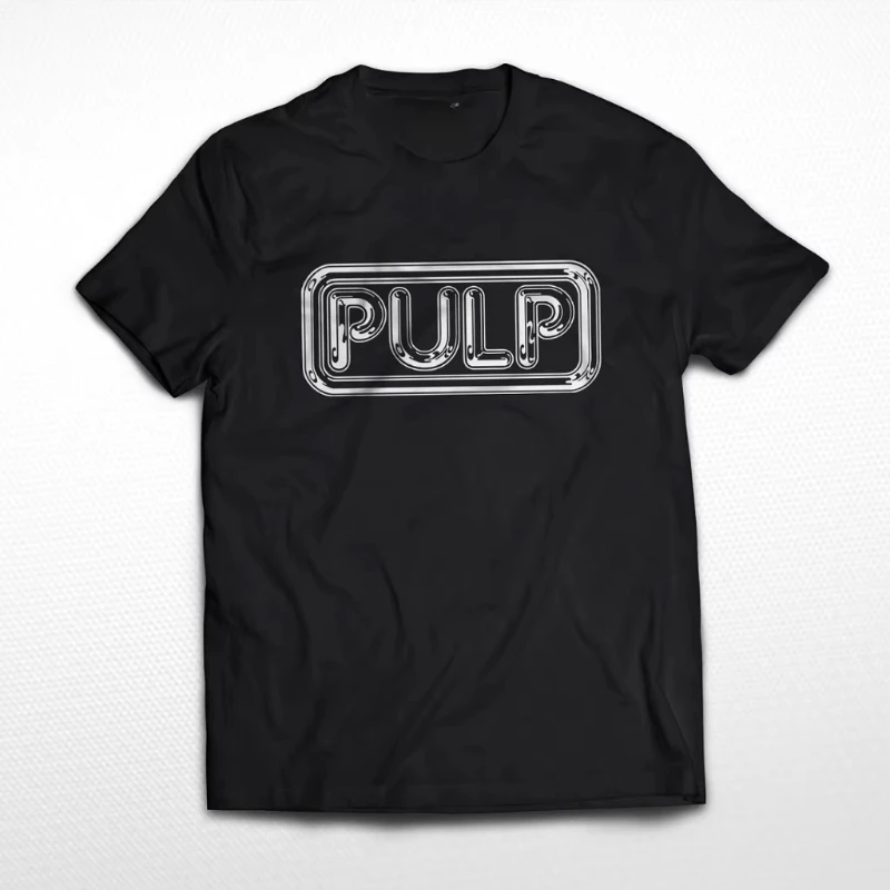

Футболка с логотипом PULP Band в британском стиле рок-музыки, мужская и женская ретро-американская уличная футболка в стиле хип-хоп с коротким рукавом
