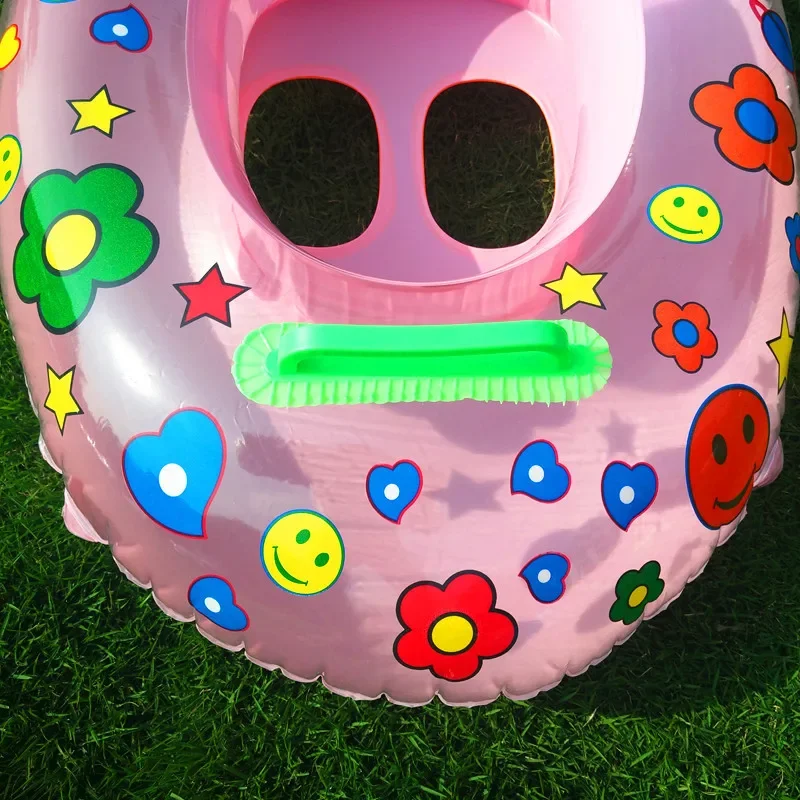 Baby Kids Swimming Floats Cartoon Ring Safety Swimming Ring Inflatable Swim Float Seat Boat Water Fun Pool Toy Gift for Baby Kid