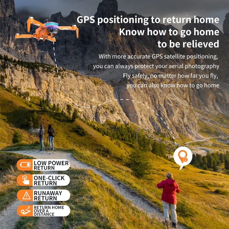 F1 Pro brushless gps positioning 360 degree obstacle avoidance folding professional drone camera 4k long ange drone 500m