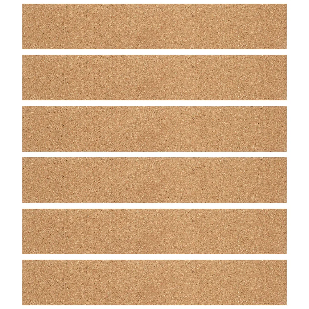 

6Pcs Brown Cork Batten Strips Natural Frameless Memo Boards Cork Bulletin Bars Office Supplies Frameless Memo Board Strips
