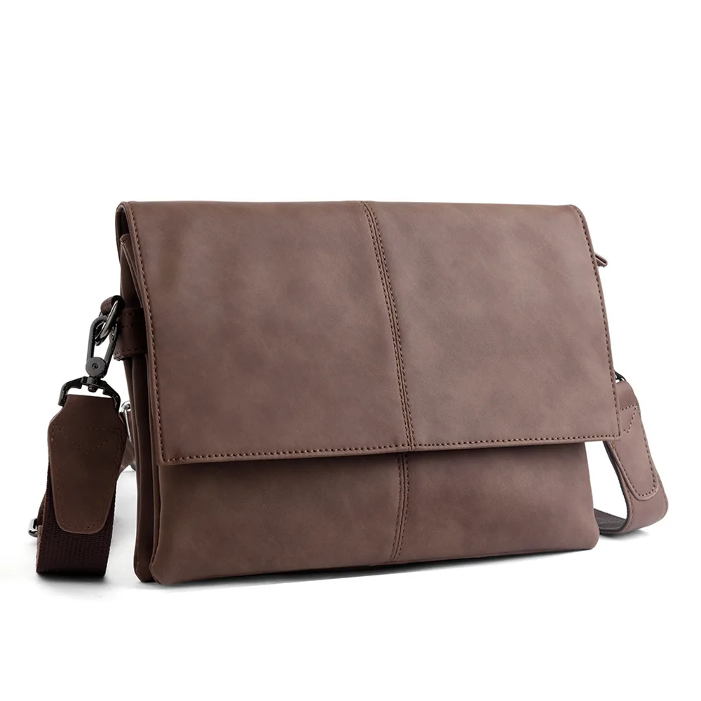 New PU Leather Briefcase Computer Laptop Bag Vintage Business handbags Men Travel Bags Retro Briefcase Brown Crossbody Bags 2023