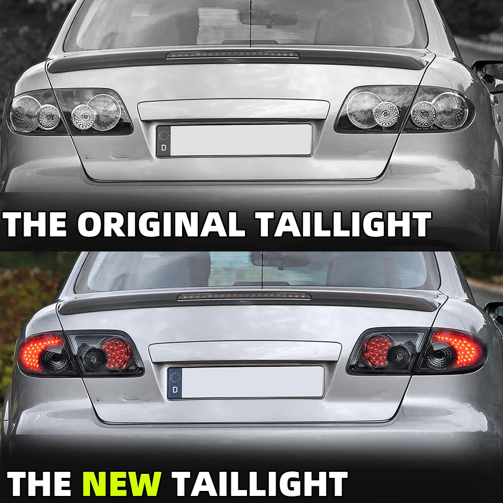 

Taillights For Mazda 6 Sedan 2003 - 2012 Taillamp Assembly Led Dynamic Turn Signal Car Fog Lamp Brake Reverse Plug and Play 2PCS