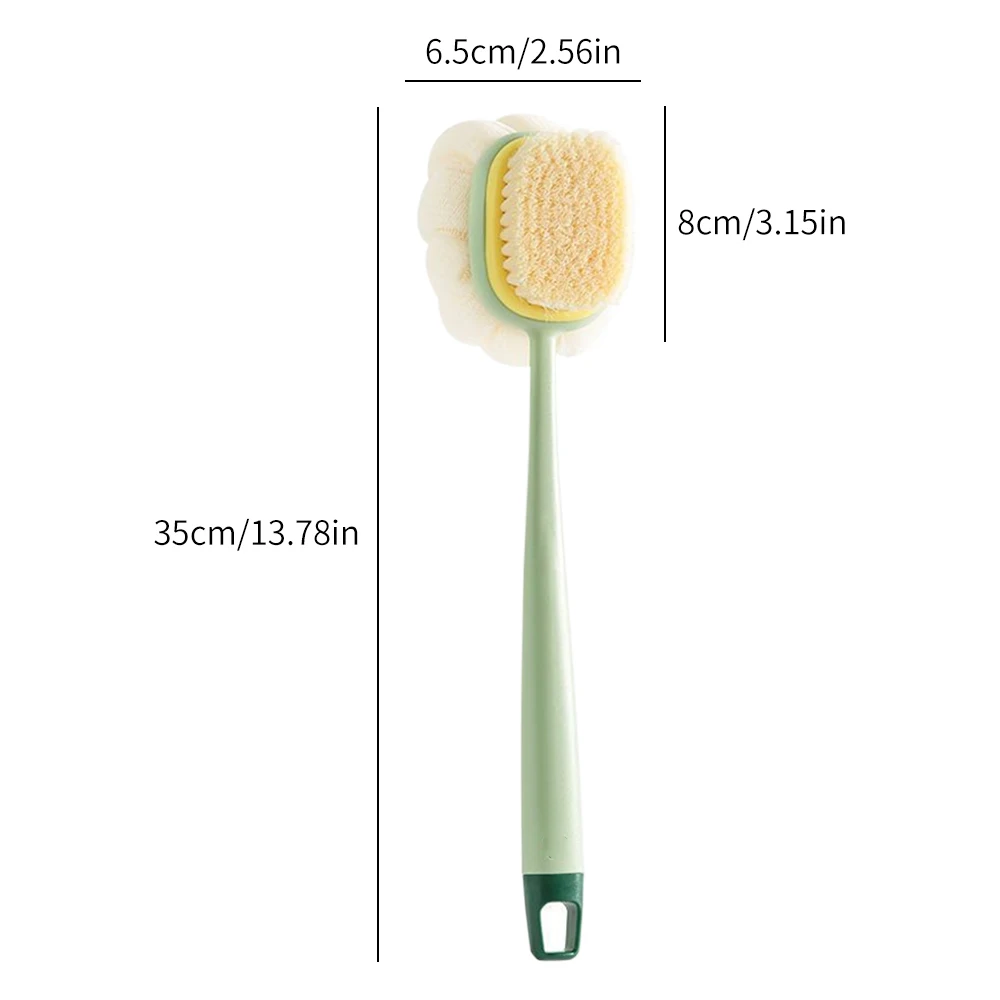 1 PC Loofah Back Scrubber ยาวแปรงตาข่ายนุ่มฟองน้ําสําหรับกลับ Scrubber Skin Exfoliating Bath นวด