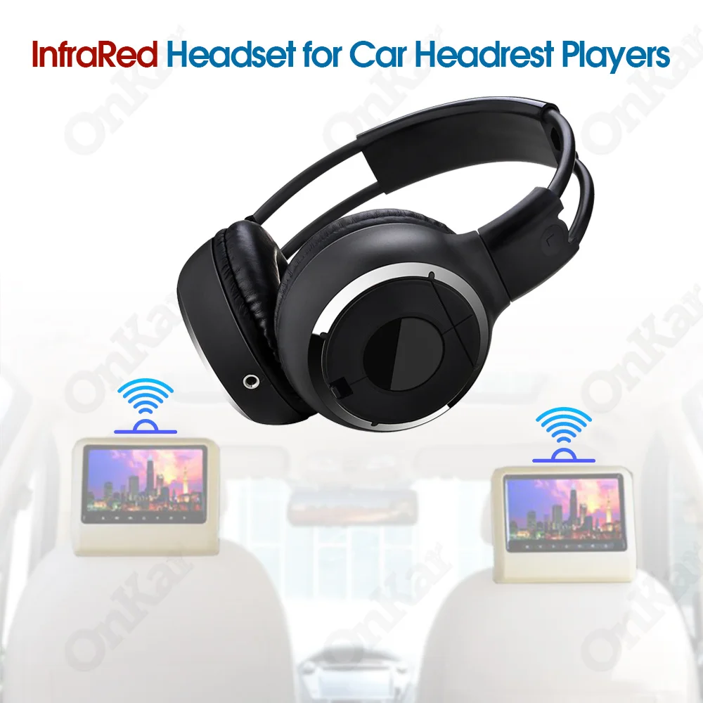 

Car Headrest Monitor Accessories Infrared Headphones Gaming Wireless IR Headset Aux Wired Headphones For IR Ceiling Media Player