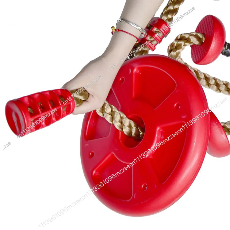 Kids Disc Swing with Climbing Rope 2 in 1 Indoor Outdoor Playground Equipment for Kindergarten School Children Physical Exercise