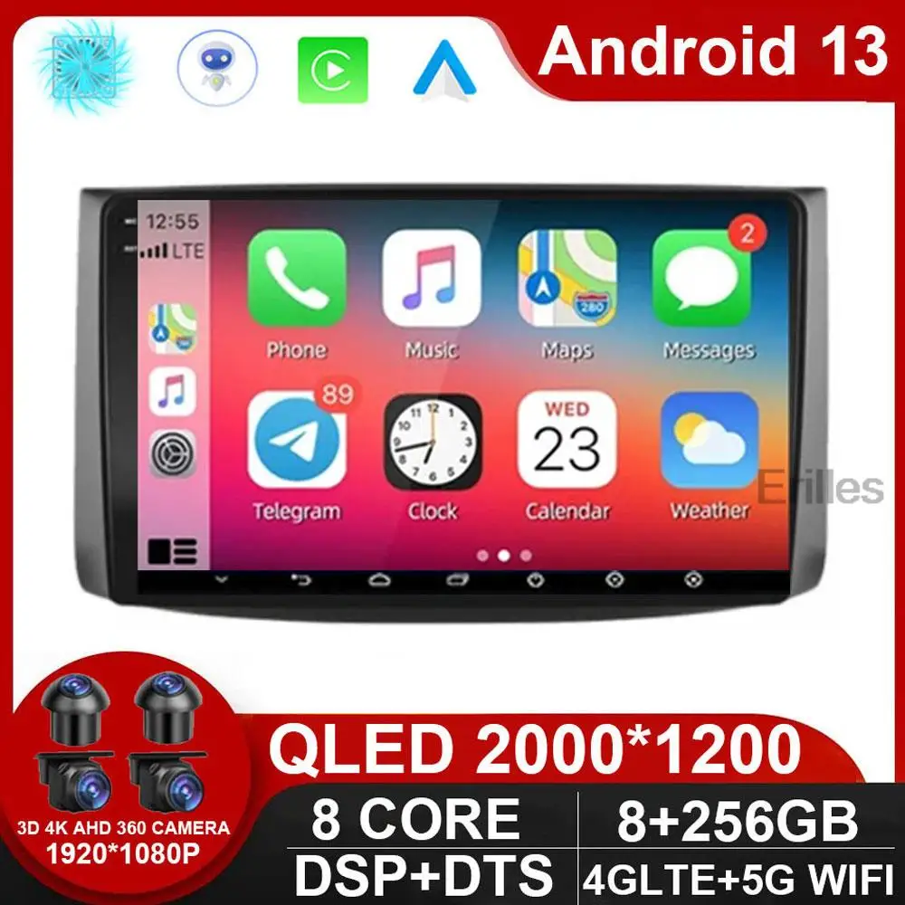 Android 13 For Chevrolet AVEO T250 2006 - 2012 Car Radio 2 Din Android Auto Multimedia GPS Track Carplay 2Din DVD Stereo