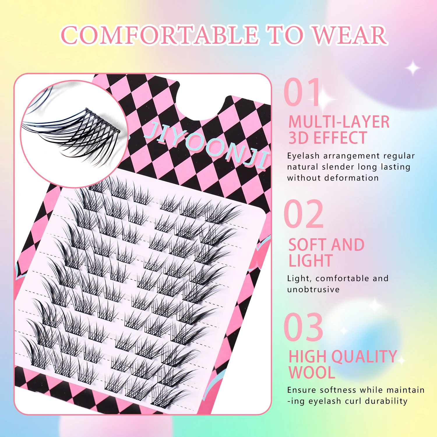 90 Clusters of Fox-Style False Eyelashes, Natural and Dynamic, Elongated at the Outer Corners, Cool and Stylish, Natural-Looking, Realistic, Manga-Style, Cosplay, Thick Fox Single Cluster Eyelashes, 6-12mm