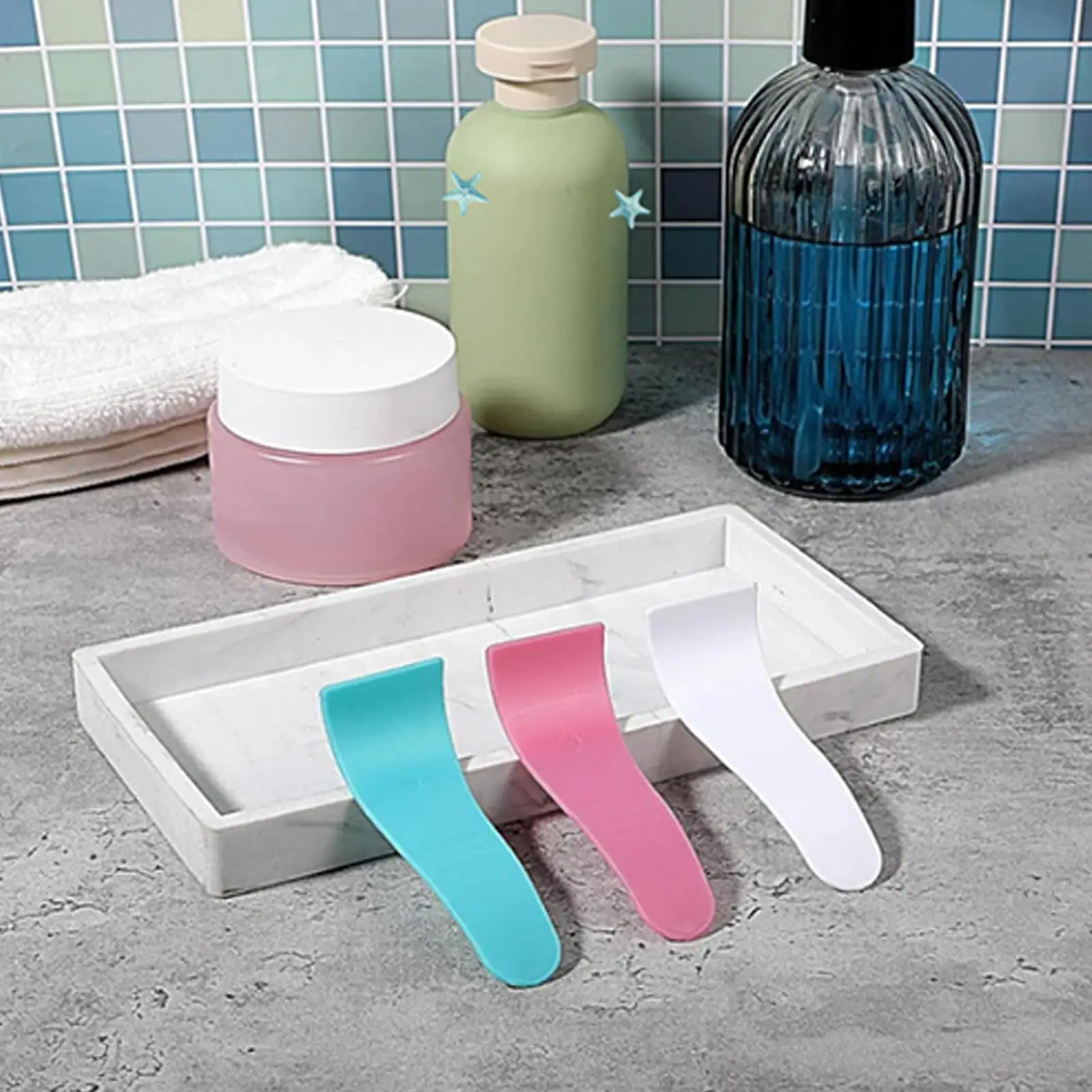 4pcs reusable Cosmetic Accessories Makeup Hair Removal Cream Scoop Hair Removal Spatula Hair Removal Scraper Beauty Tools