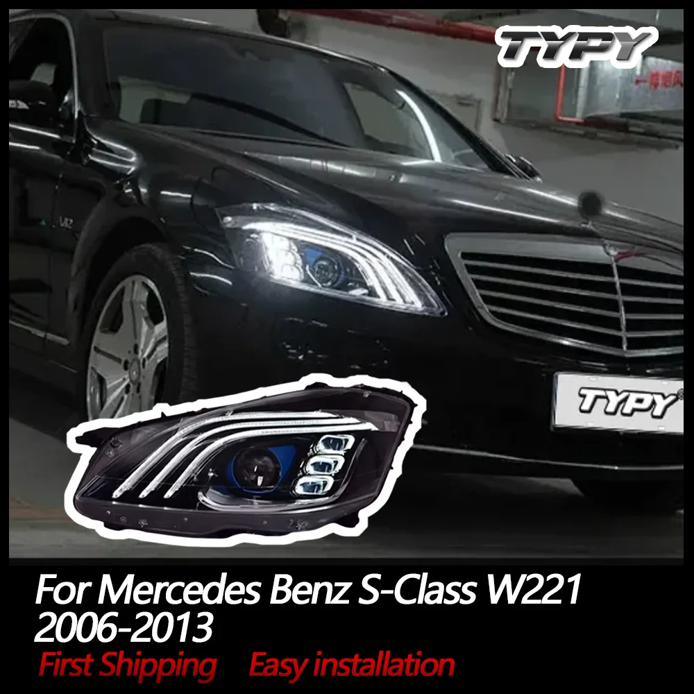 

TYPY Car Headlights For Mercedes Benz S-Class W221 Headlight 2006-2013 LED Projector Head Lamp DRL Sequential Turn Signal