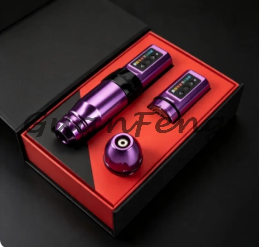 Cordless Rotary Tattoo Machine Pen, Coreless Powerful Motor LCD Display, Wireless Permanent Makeup Tattoo Equipment for Artists