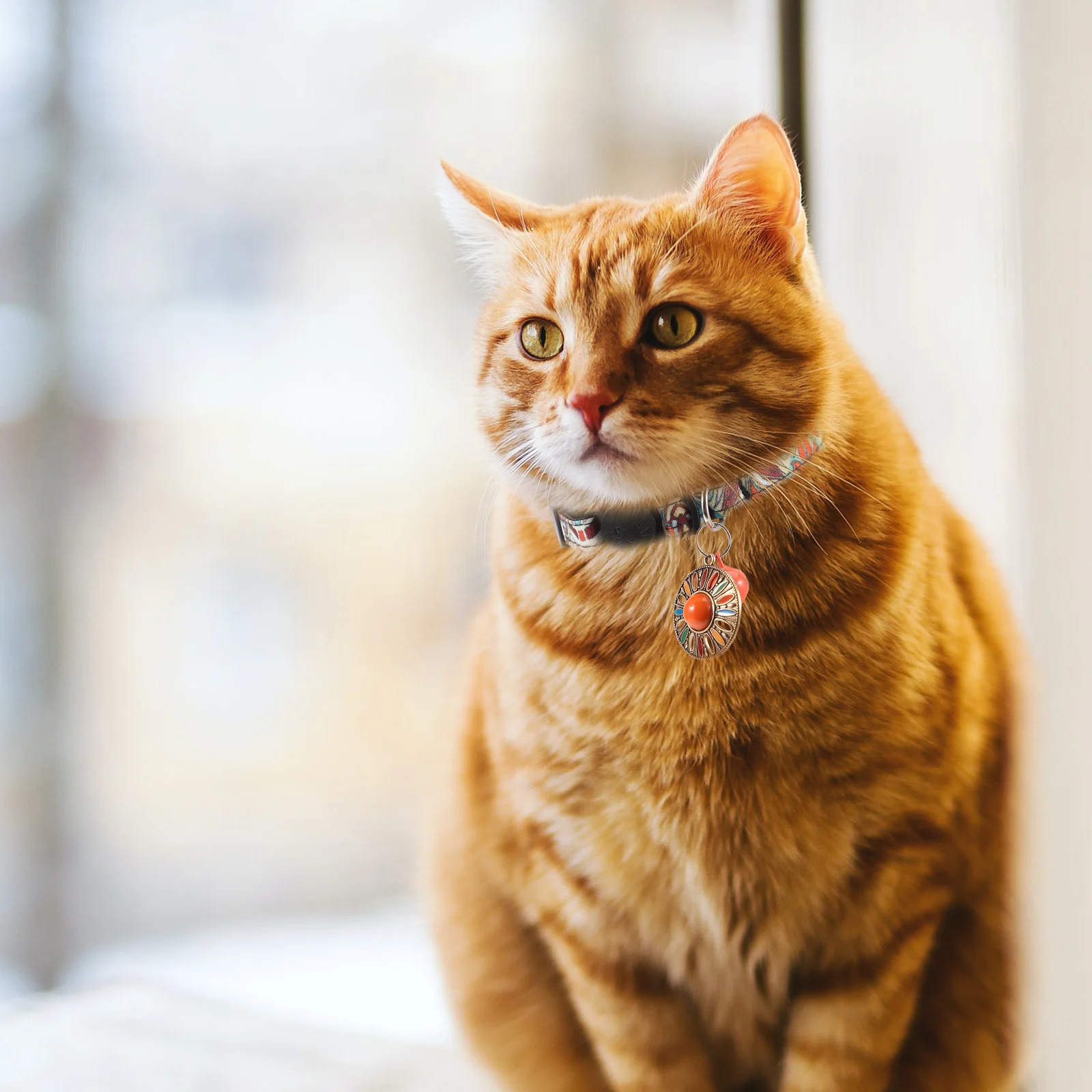 

Adjustable Cat Collar with Bell Cute Kitten Accessories Retro Style Pet Fashion Cat Collar Bell Puppy Collars Collars for Cats