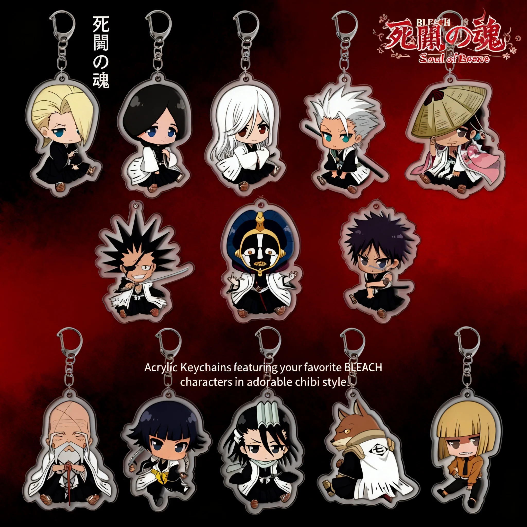Llavero de Anime Bleach Ichigo Kurosaki, Llavero Acrílico, Accesorios de Juego, Mercancía de Anime, Stock Disponible para Envío Internacional