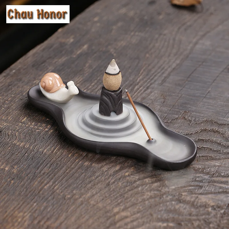 

Курильница Керамическая с волнистыми улитками, инвертированная горелка для благовоний, устройство для украшения без благовоний, 1 шт.