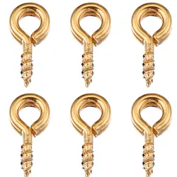 100pcs Stainless Steel Tiny Mini Eye Pins Eyepins Hooks Eyelets Screw Threaded Gold Clasps HooksFor Diy Jewelry Making Wholesale