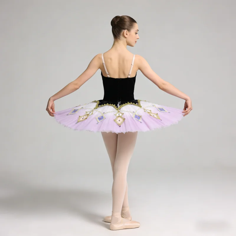 

BT26011053 High Quality Custom Size 7 Layers Kids Girls Women Adult Performance Wear Purple Bird Ballet Tutu Costumes