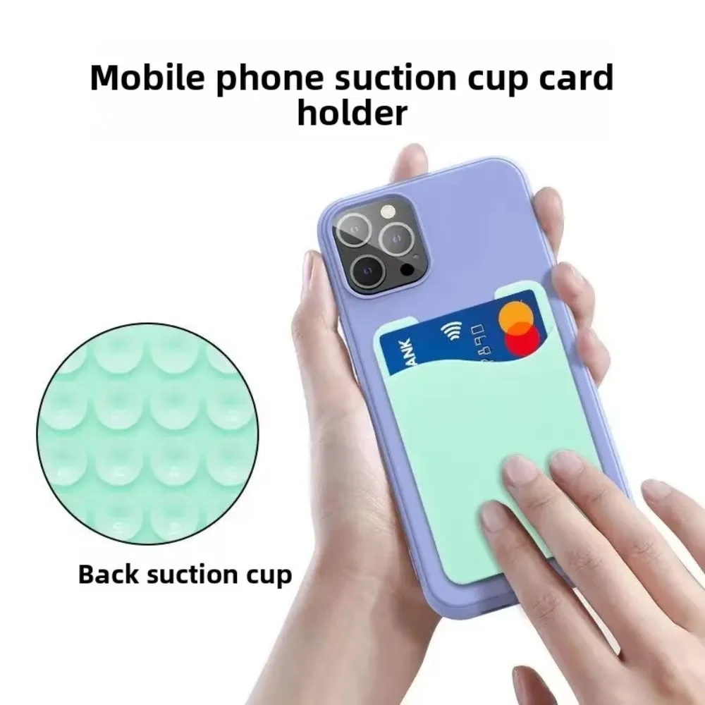 

Silicone Suction Cup Phone Holder Adhesive Anti-Degaussing Credit Card Holder Washable Sucker Support Phone Accessories