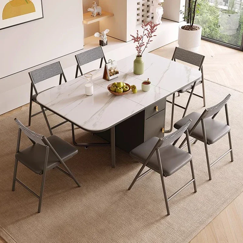 Rotate Round Dining Table Restaurant Side Clean Coffee Writing Office Dining Table Living Room Juegos De Comedor Salon Furniture