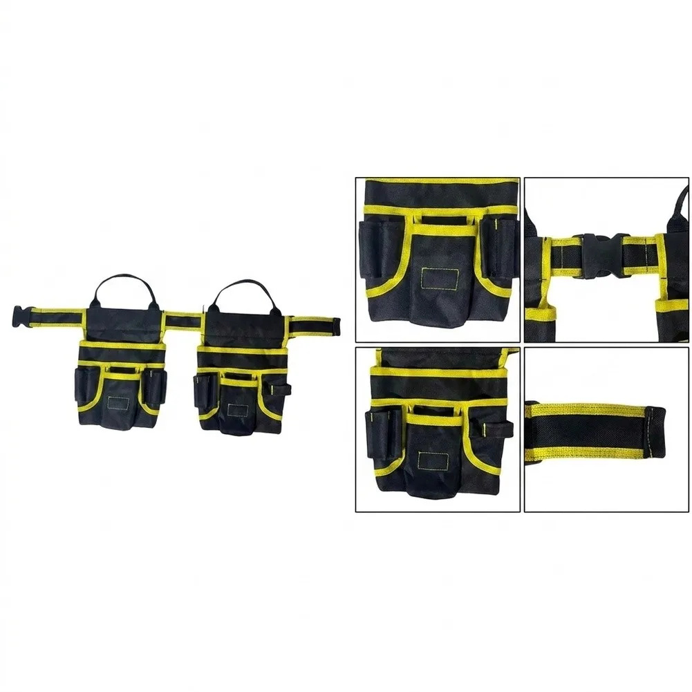 Electrician Storage Belt with Lightweight Construction and Compact Storage Capability 26x25x5cm Oxford Waist Bag