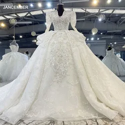 International Dresses For Women 2022 Organza Ball Gown V-Neck Wedding Dresses For Women Beading Sequined MN99 Vestidos De Novia