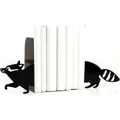 SimDekorasyon Raccoon Figured Decorative Metal Book Holder