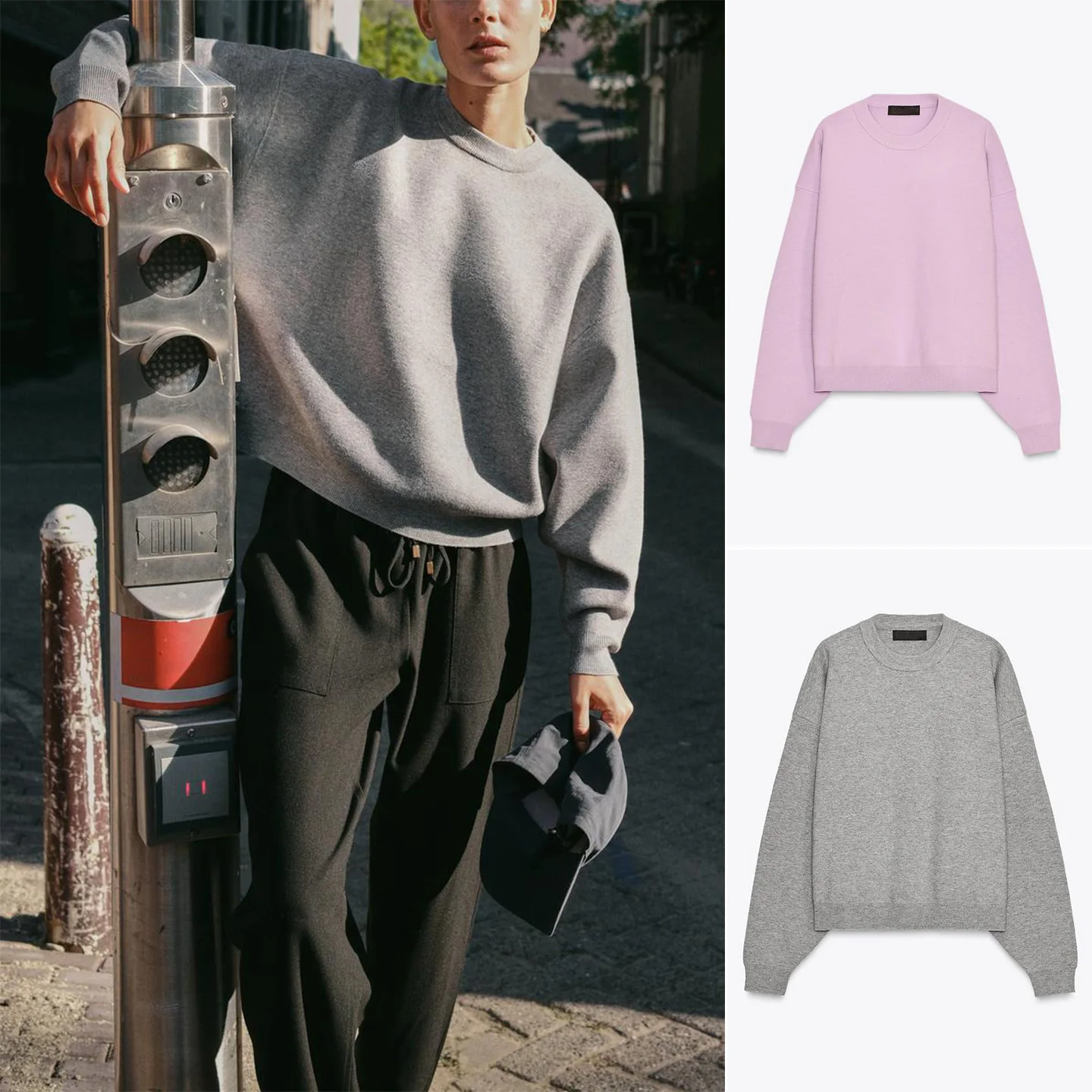 Luźny, długi sweter damski z dzianiny, prosty, elegancki, jesienny, modny, z włókna poliestrowego, pojedynczy element, do pracy.