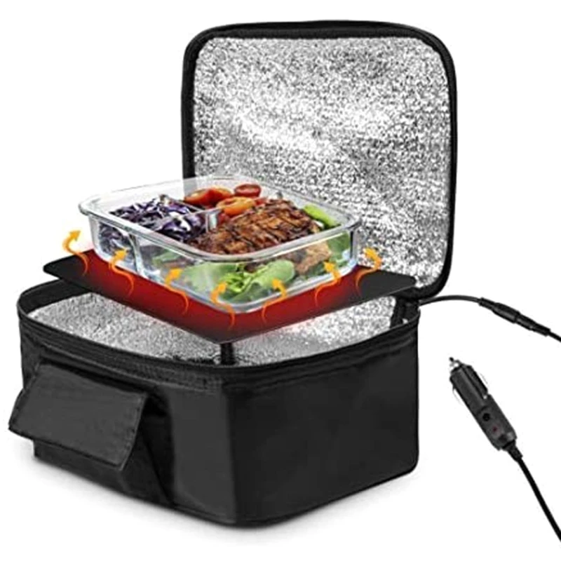 

Portable Microwave Food Warmer 12V Fast Heating Portable Food Warmer Lunch Box, Portable Oven Electric Lunch Box