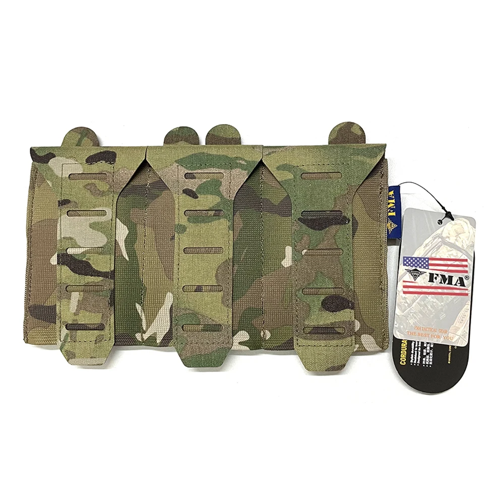 Imagem -03 - Fma-bolsa Tática Tripla Empilhável Multicam Mag Novos Cortes a Laser Molle Triple Revista m4