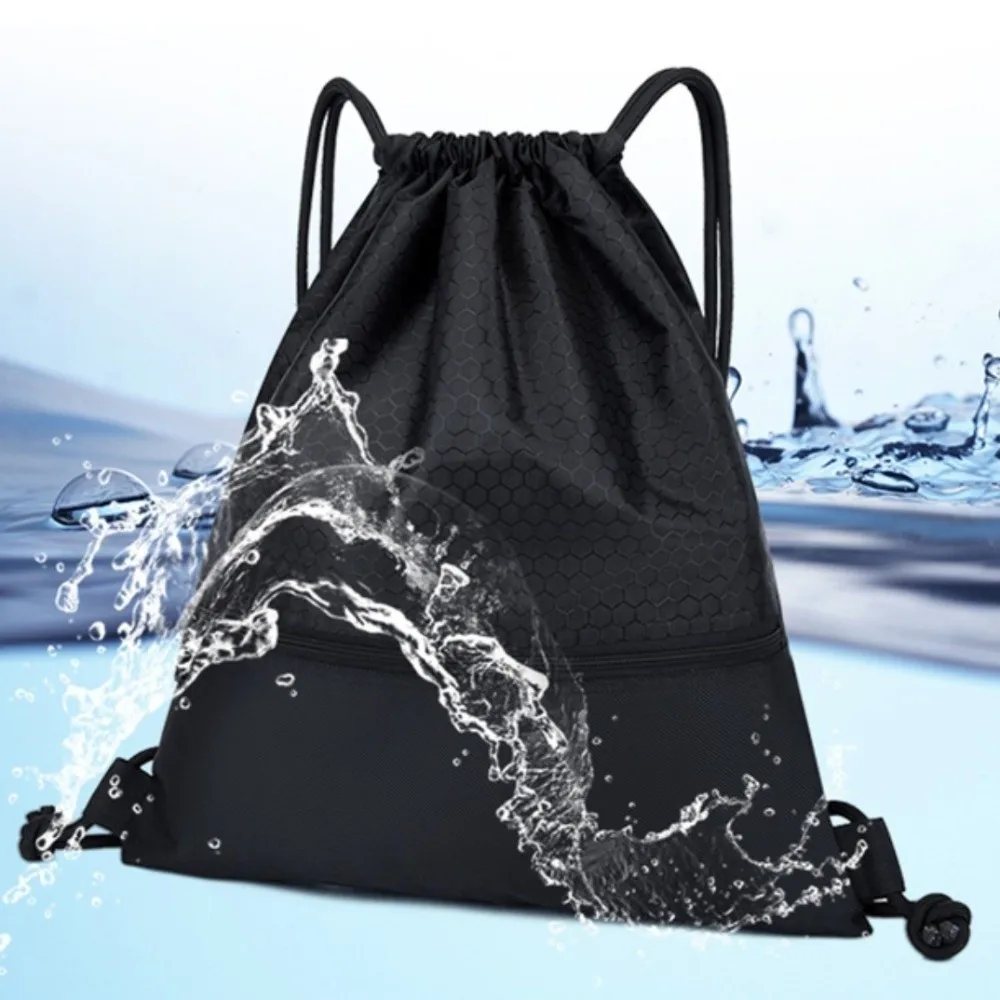 

Waterproof Fitness Drawstring Bag Large Capacity Solid Color Drawstring Backpack Lightweight Commuting Drawstring Pocket Gym