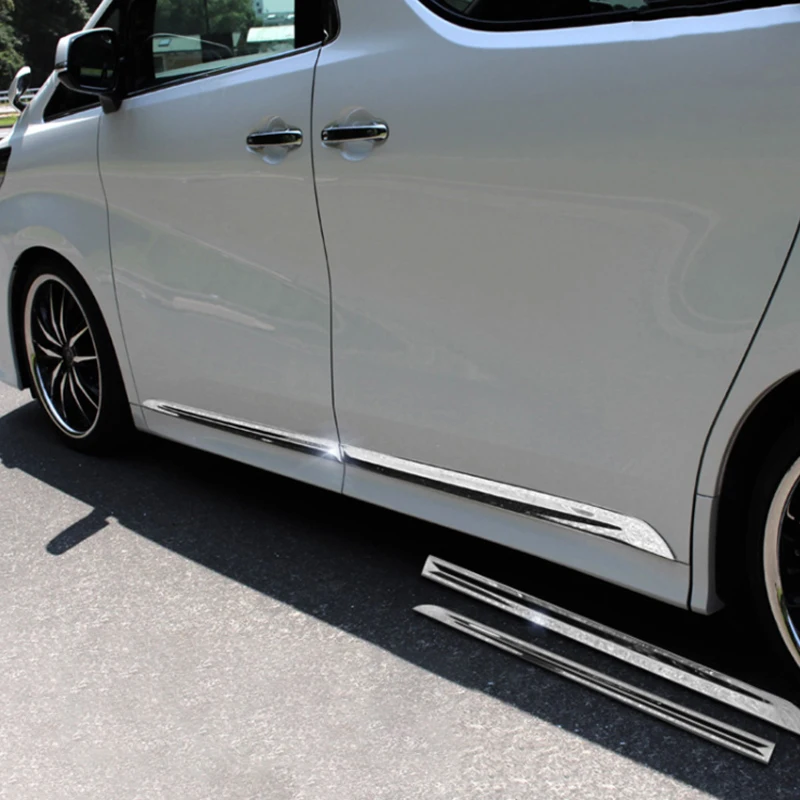 

Stainless Chrome Side Door Trim Molding Anti scratch Protect strip For Toyota Alphard 30 Series 2015-2022 Vellfire