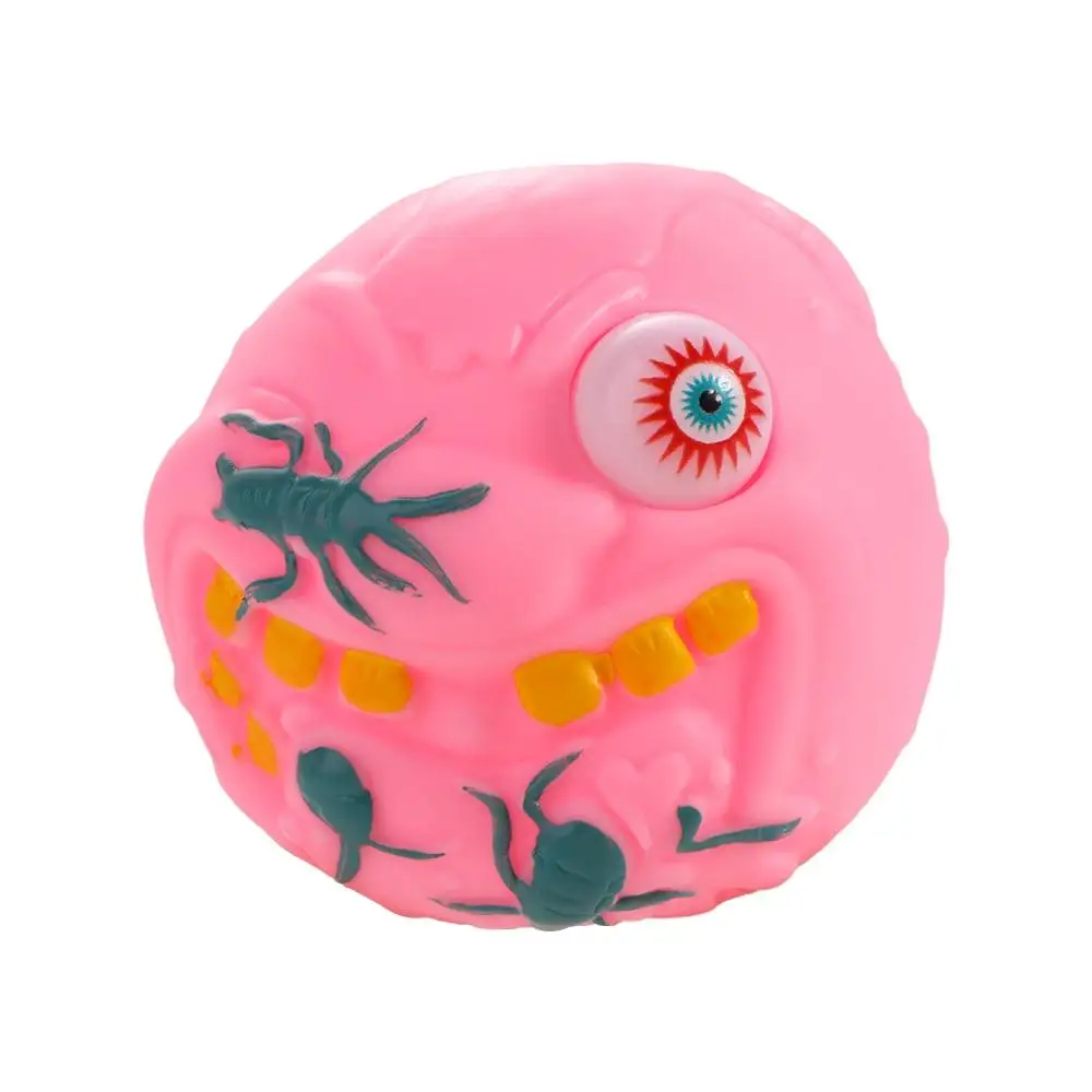 Elastisches, weiches, auffälliges Totenkopf-Spielzeug, Neuheit, langsamer Rückprall, Squeeze-Zappelspielzeug, Clown-Spinne, Halloween-Streich-Spielzeug, Geschenk