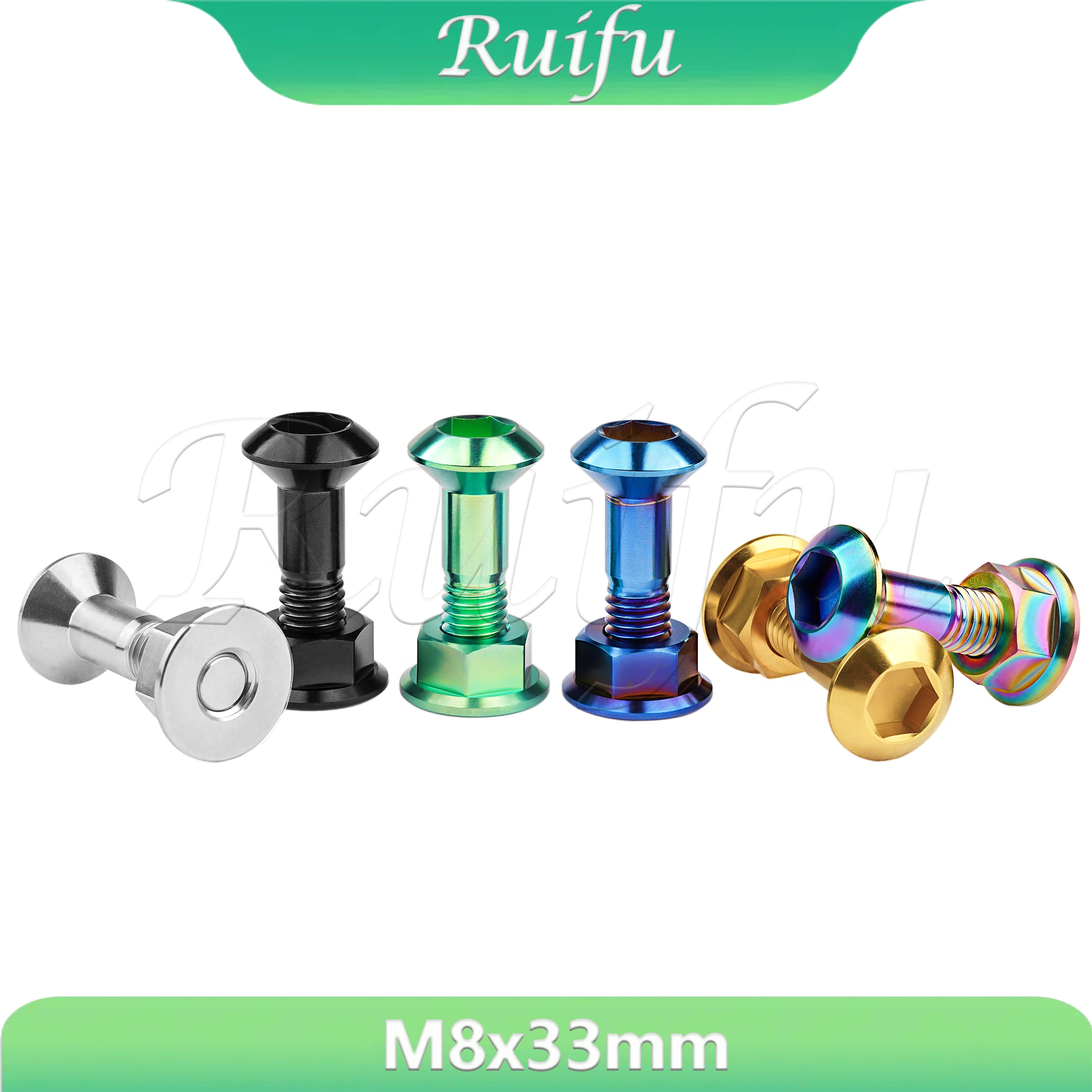 

Ruifu Titanium Bolt M8x33mm Torx Head Screws Flange Hex Nuts Set Rear Sprocket Titanium Screw for Motocross