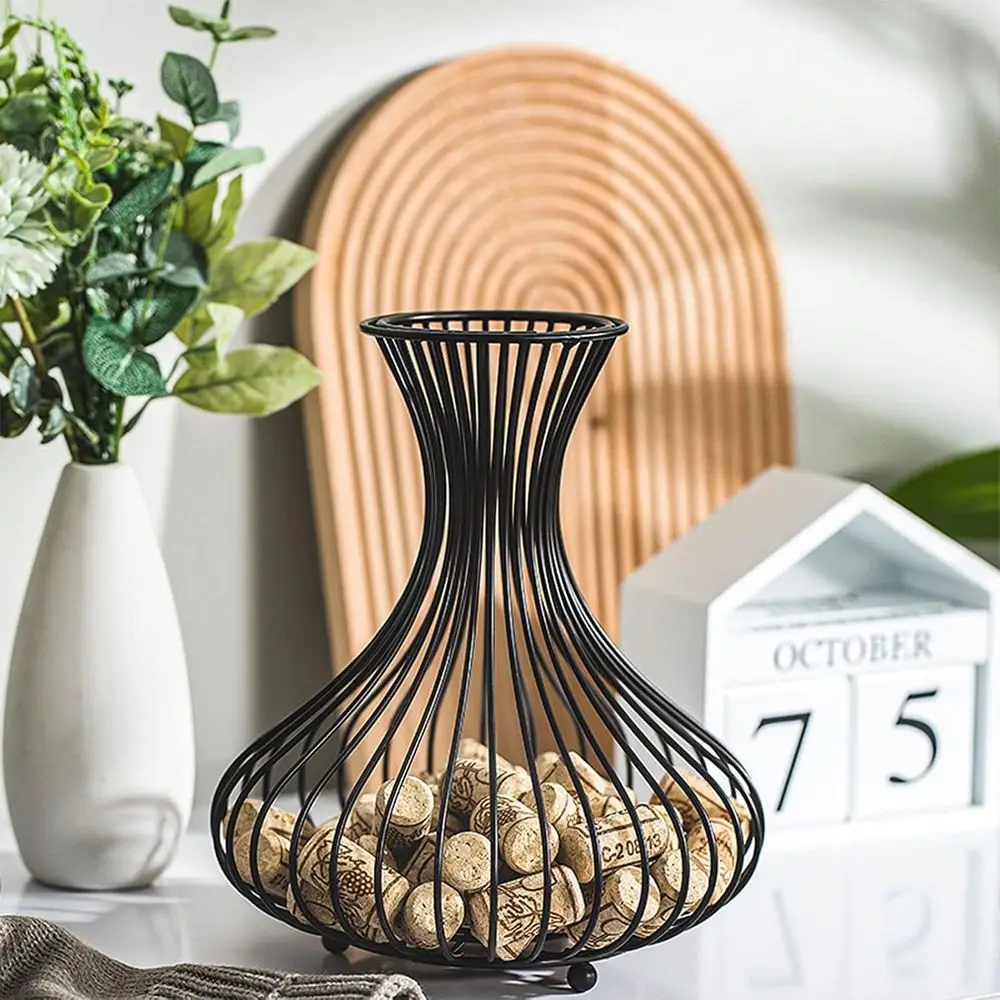 Elegant Black Wine Cork Holder, Sturdy Storage Rack, Decorative Collector for 150 Corks