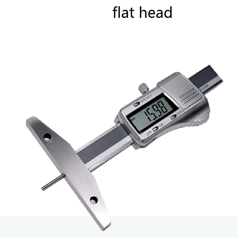 

0-500MM Digital depth gauge Electronic thin rod depth caliper Round rod deep hole measuring vernier Mold tire tread ruler
