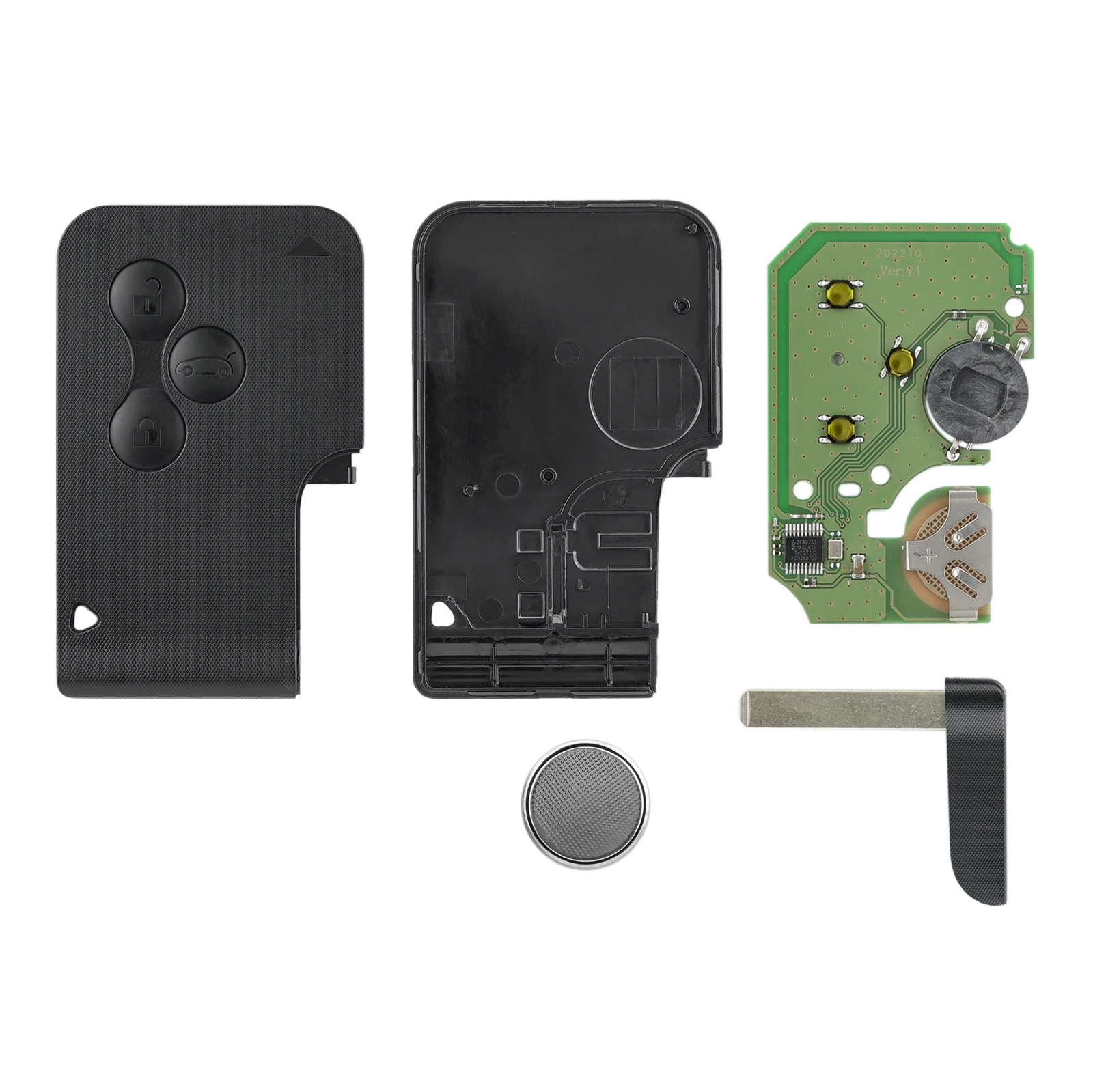 

OHMSEN для Renault Megane MK2 Scenic 2003-2008 Clio 2006-2012, смарт-ключ-карта с 3 кнопками, 433 МГц + чип PCF7947