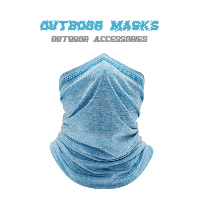 Multi-Functional Ice Silk Mask For Men Outdoor Cycling Fishing Head Cover Neck Scarf Sports Sewn Hundred Magic Bandana Facemask