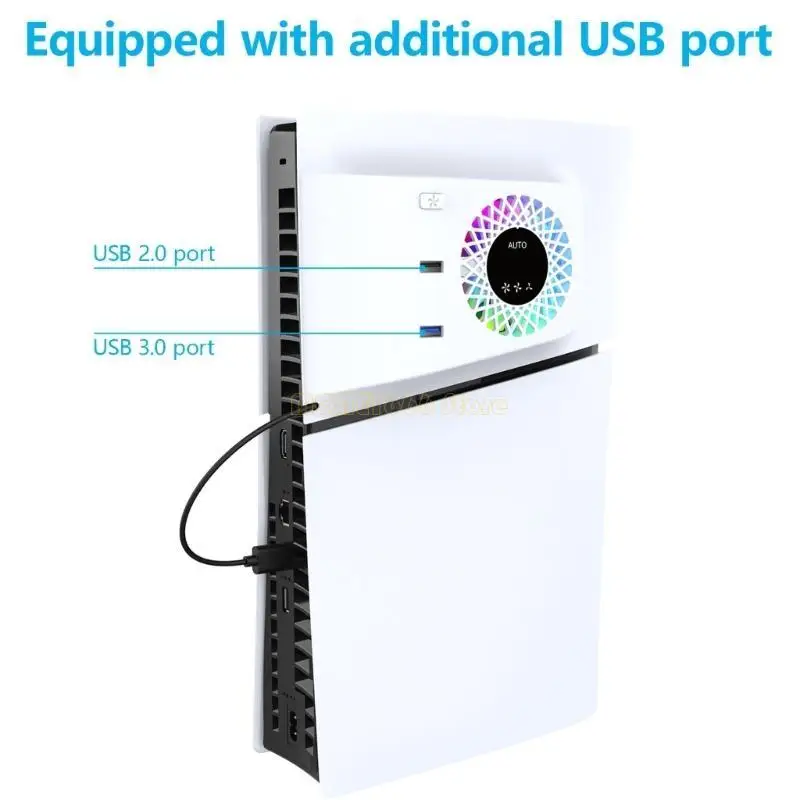 

F62C Cooling Fan with LED Light Quiet Cooling Efficient Heat Dissipation Accessory Simple Installation for P5