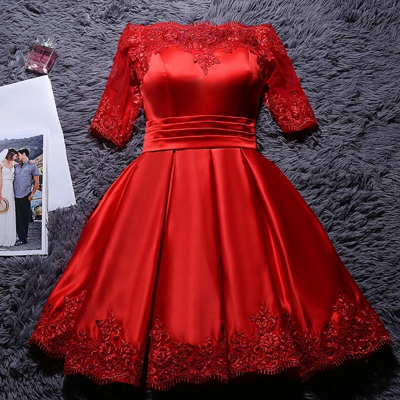 DongCMY-Vestidos cortos de graduación de Color champán para celebridades, Vestidos elegantes por debajo de la rodilla, vestido de fiesta de satén personalizado