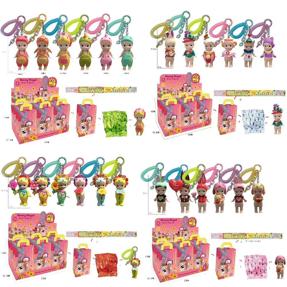 Hot Keychain Blind Box Flower Series Children's Toys Angel Girl Candy House Series Dolls Fashion Toys Car Decorations Gifts