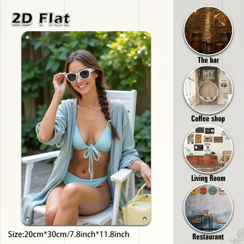 

Sexy Bikini Girl Art Print for Home Bar Cafe Wall Decor Halloween Christmas Gift