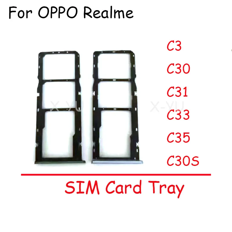 10 Stück Steckplatz halter Dual für Oppo Realme C3 C30 C31 C33 C35 C30S C51 C53 C55 SD SIM-Karten fach Lese buchse