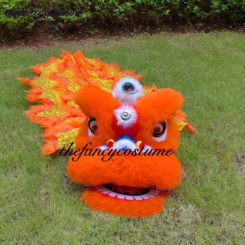 Upmarke Lion Dance Blinking Eyes Mascot Costume pant Props Outfit Dress Chinese Spring Day Traditional Culture Party Festivall