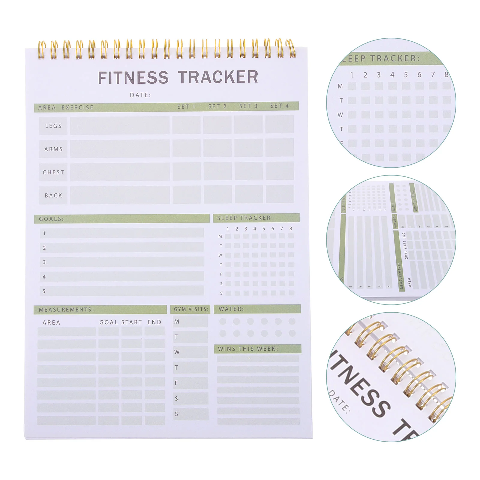 Fitness Plan Book Notepads Delicate Planner Notebook Workout Planning Notebooks