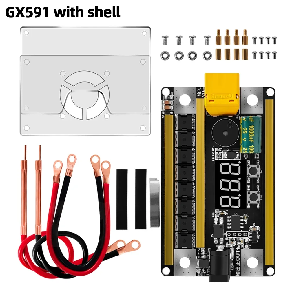 GX591 batteria al litio saldatrice a punti saldatrice a punti scheda di controllo 99 ingranaggi saldatore per foglio di nichel 0.1-0.2mm per