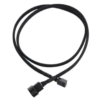 Conector de sistema de refrigeración, Cable de extensión de ventilador de 27/42/60/80cm, Cables de alimentación de 4 pines, Cable de 3 pines para ventilador de ordenador, Cable de extensión PWM
