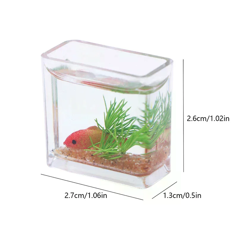 1Pc 1:12 Poppenhuis Miniatuur Aquarium Simulatie Aquarium Home Decor Speelgoed Poppenhuis Accessoires