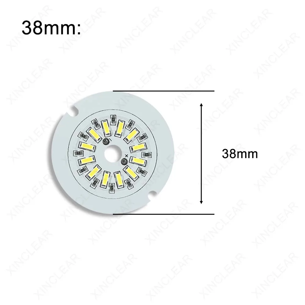 Painel de luz led dc12v 3w branco quente diâmetro 31mm 38mm placa de conta de lâmpada para lâmpada diy fonte de luz em mudança redonda