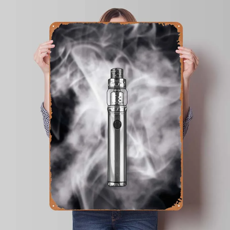 Vape Stick fumo latta Poster decorazioni per esterni decorazione decorazione della parete soggiorno segni in metallo Vintage per la decorazione